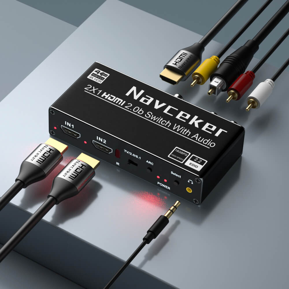 Hdmi Arc Cable - 4K HDMI Switcher Audio Extractor 2