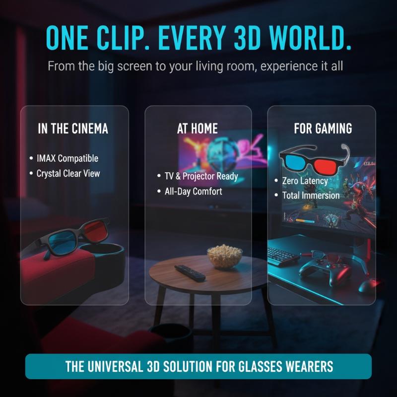 Home Cinema Films - 1Pcs Universal Fit 3D Glasses Red