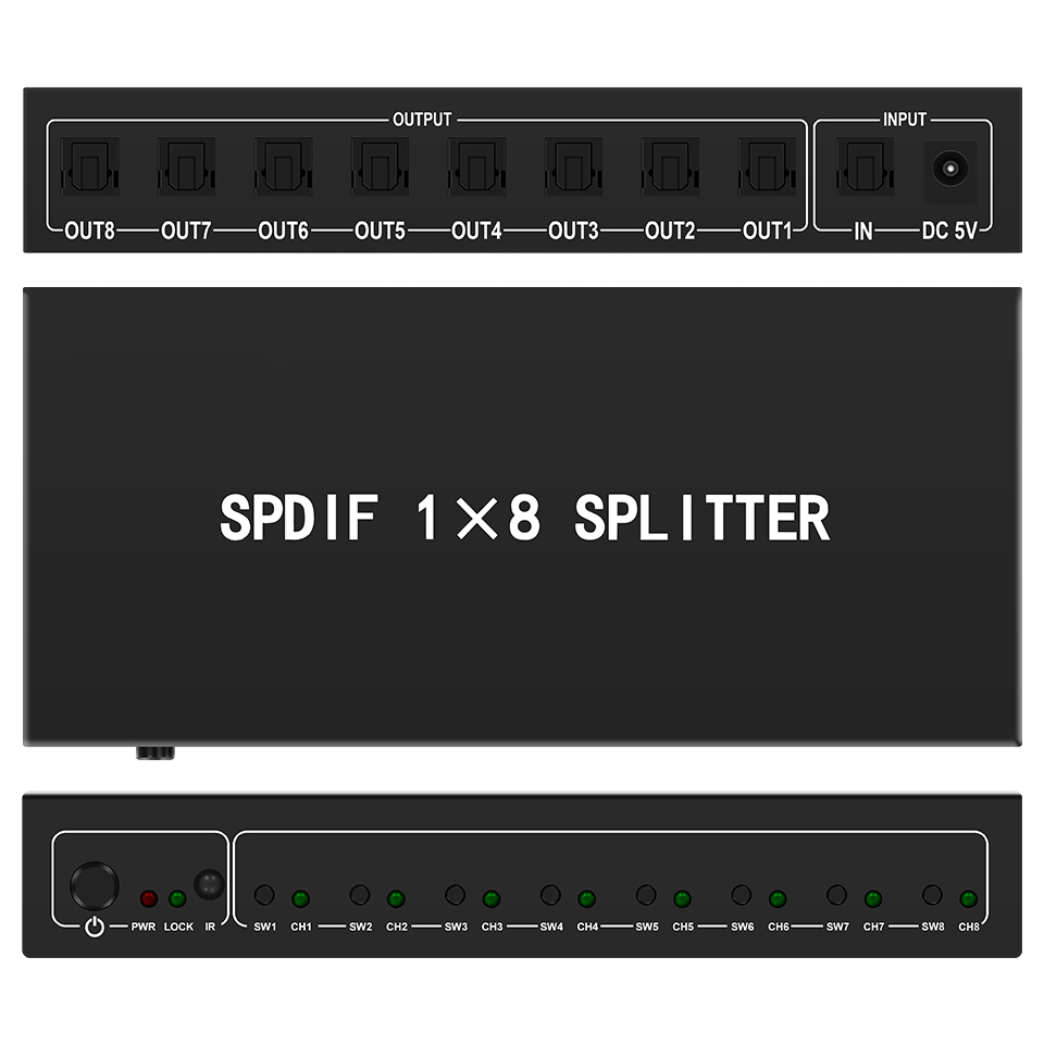 Home Cinema Reviews - Optical Audio Splitter,1 in 8 Out