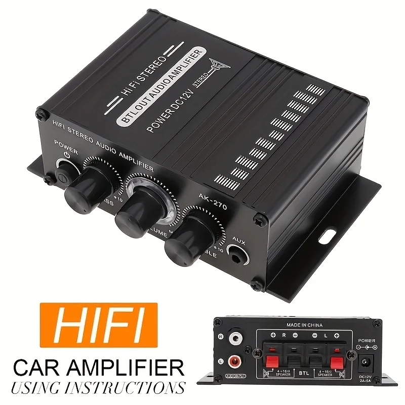 Home Cinema Reviews - AK-270 400W Mini Power Amplifier 12V/24V