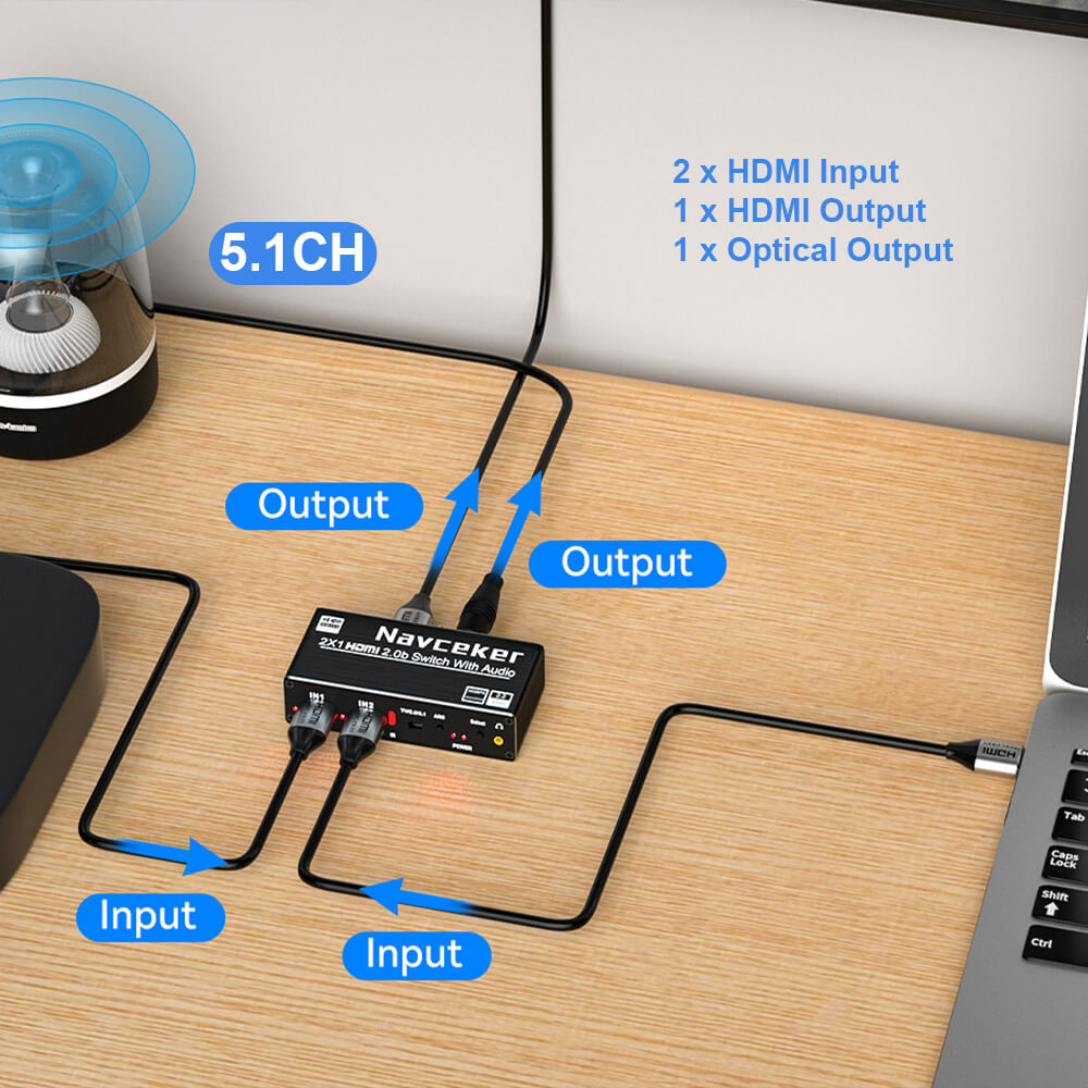 4K HDMI Switcher Audio Extract - огляд і ціна Hdmi Arc Cable