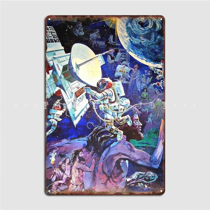 Spaceship Earth Mural Metal Si - огляд і ціна Home Cinema Wall Design