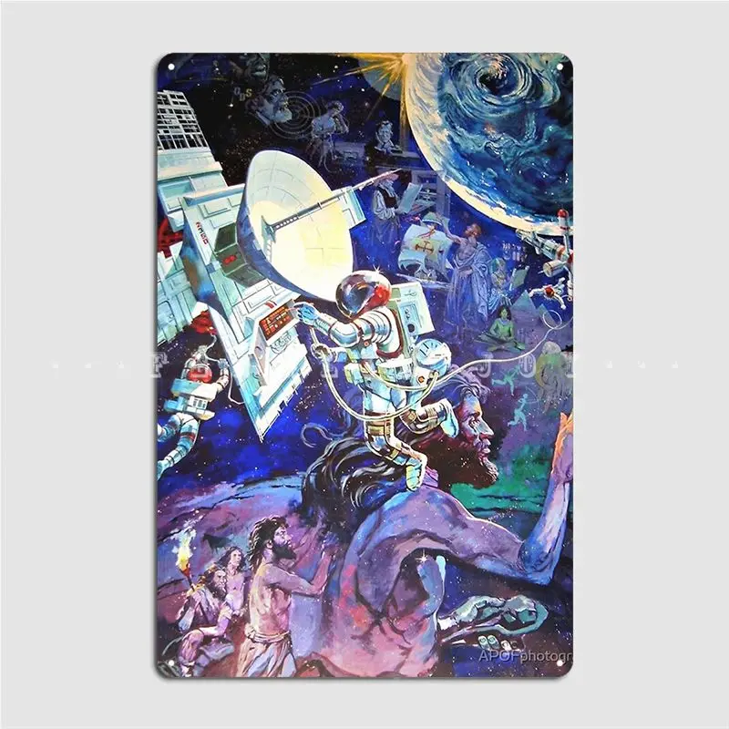 Spaceship Earth Mural Metal Si - огляд і ціна Home Cinema Wall Design