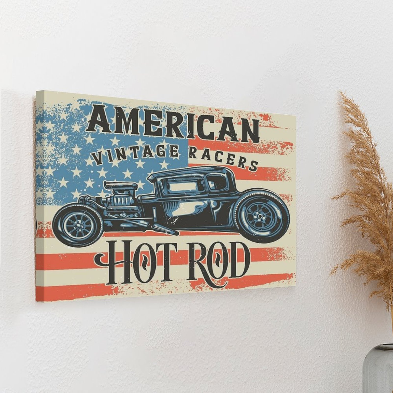 American Hot Rod Canvas Painti - огляд і ціна Home Cinema Wall Design