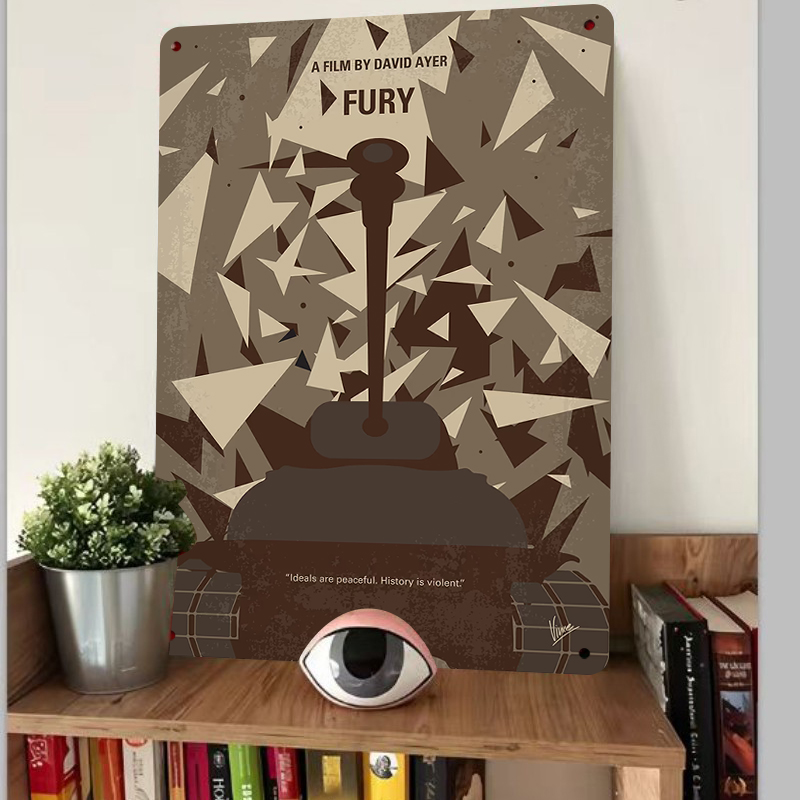 Fury Movie Poster Metal Wall A - огляд і ціна Home Cinema Inspiration