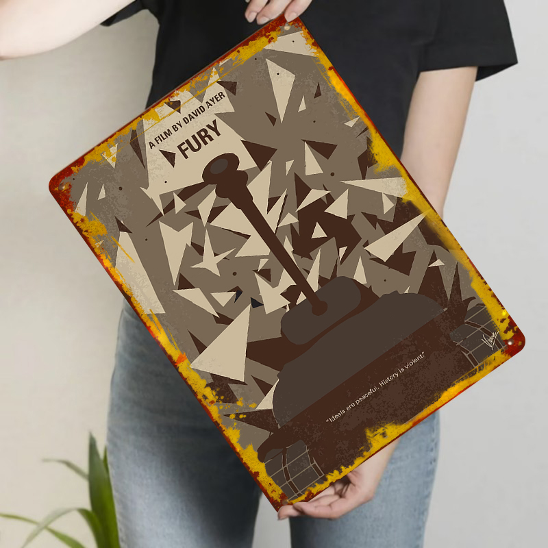 Fury Movie Poster Metal Wall A - огляд і ціна Home Cinema Inspiration