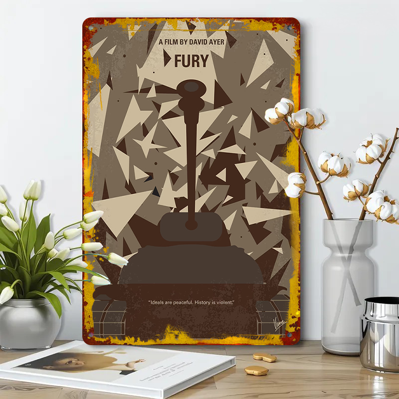 Fury Movie Poster Metal Wall A - огляд і ціна Home Cinema Inspiration