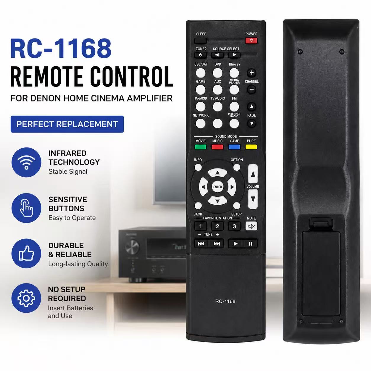 NEW RC-1168 Remote Control for - огляд і ціна Home Cinema Denon