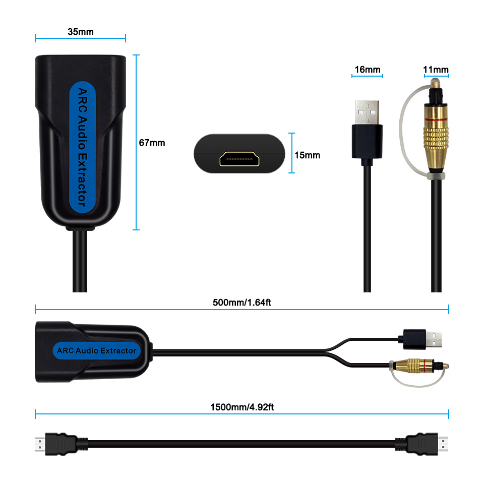 HDMI ARC eARC Audio Extractor  - огляд і ціна Hdmi Arc Cable