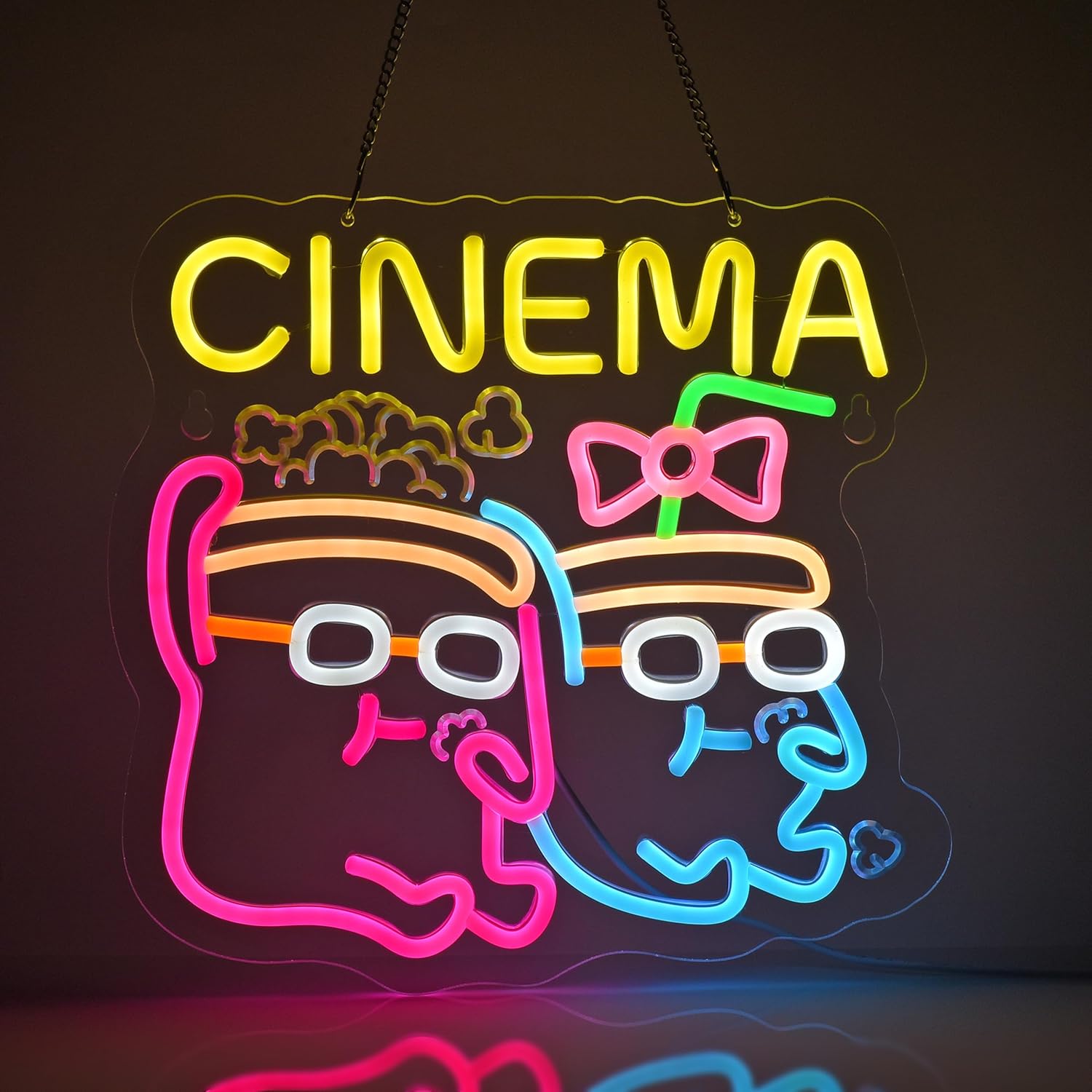 Cinema Neon Sign LED Popcorn D - огляд і ціна Home Cinema Films