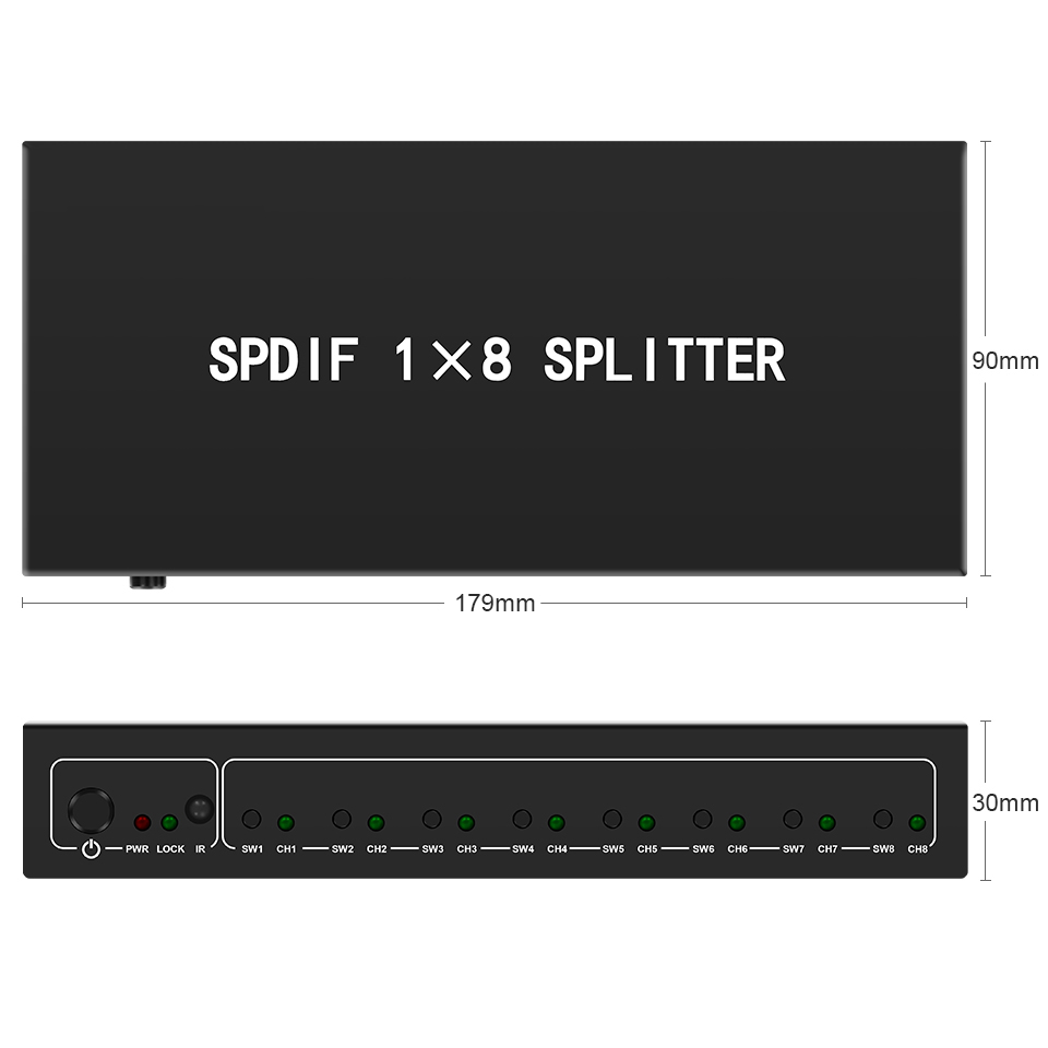 Optical Audio Splitter,1 in 8  - огляд і ціна Home Cinema Reviews