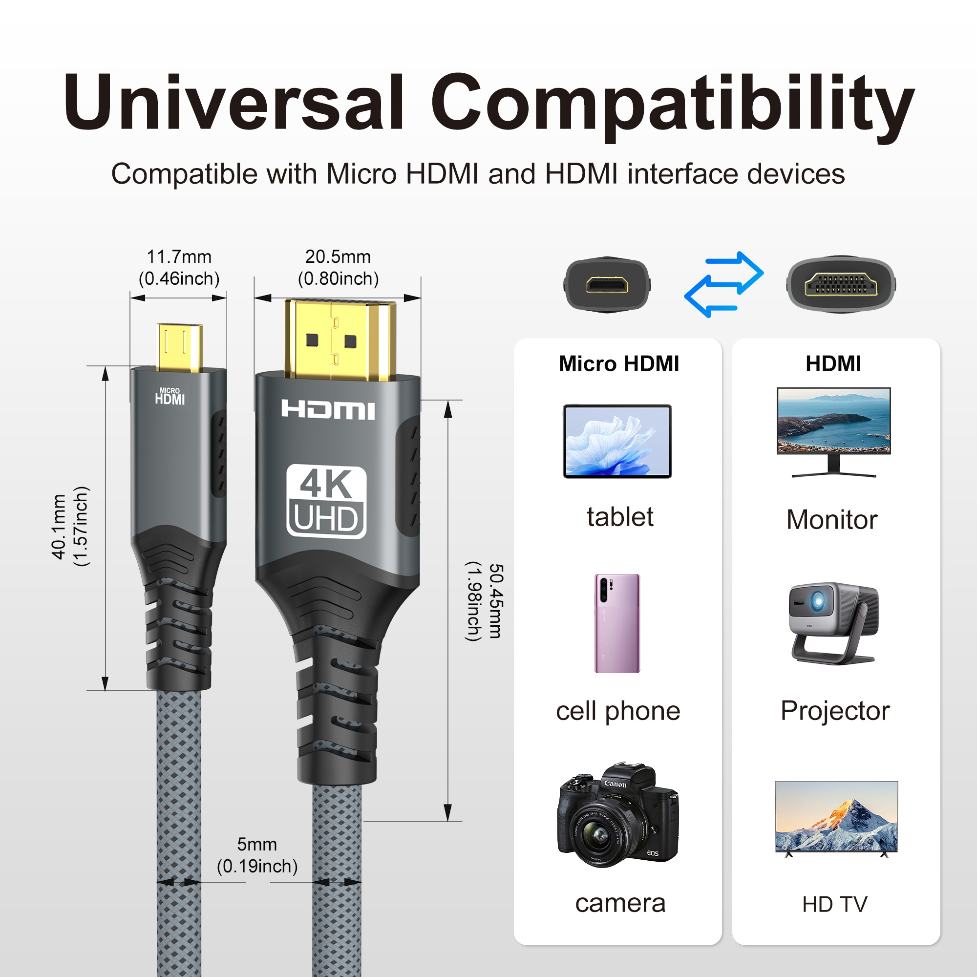 4K Micro HDMI-Compatible to HD - огляд і ціна Hdmi Arc Cable