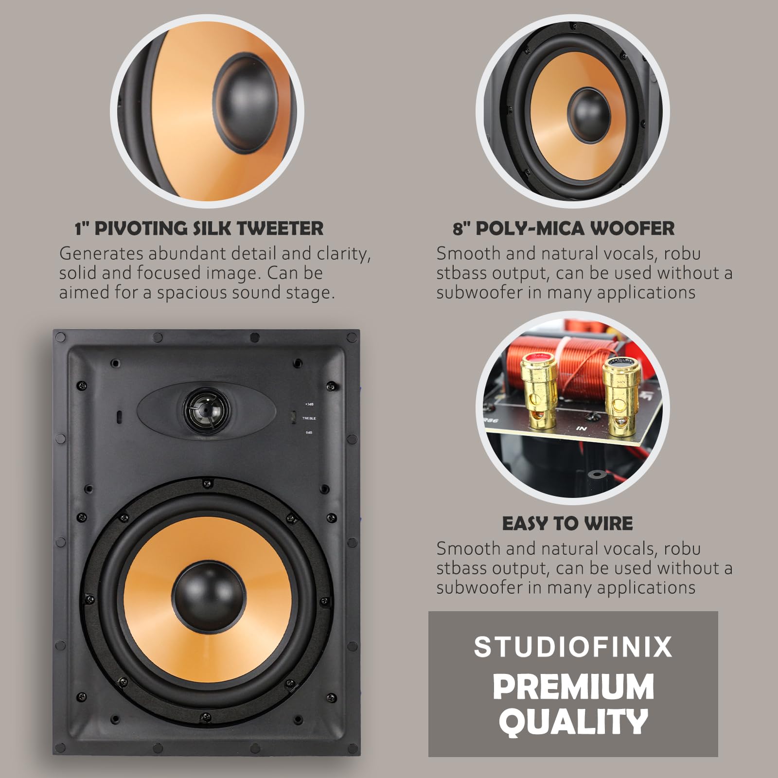 STUDIOFINIX 8 Inch 2 Way In Wa - огляд і ціна Home Cinema Blanc