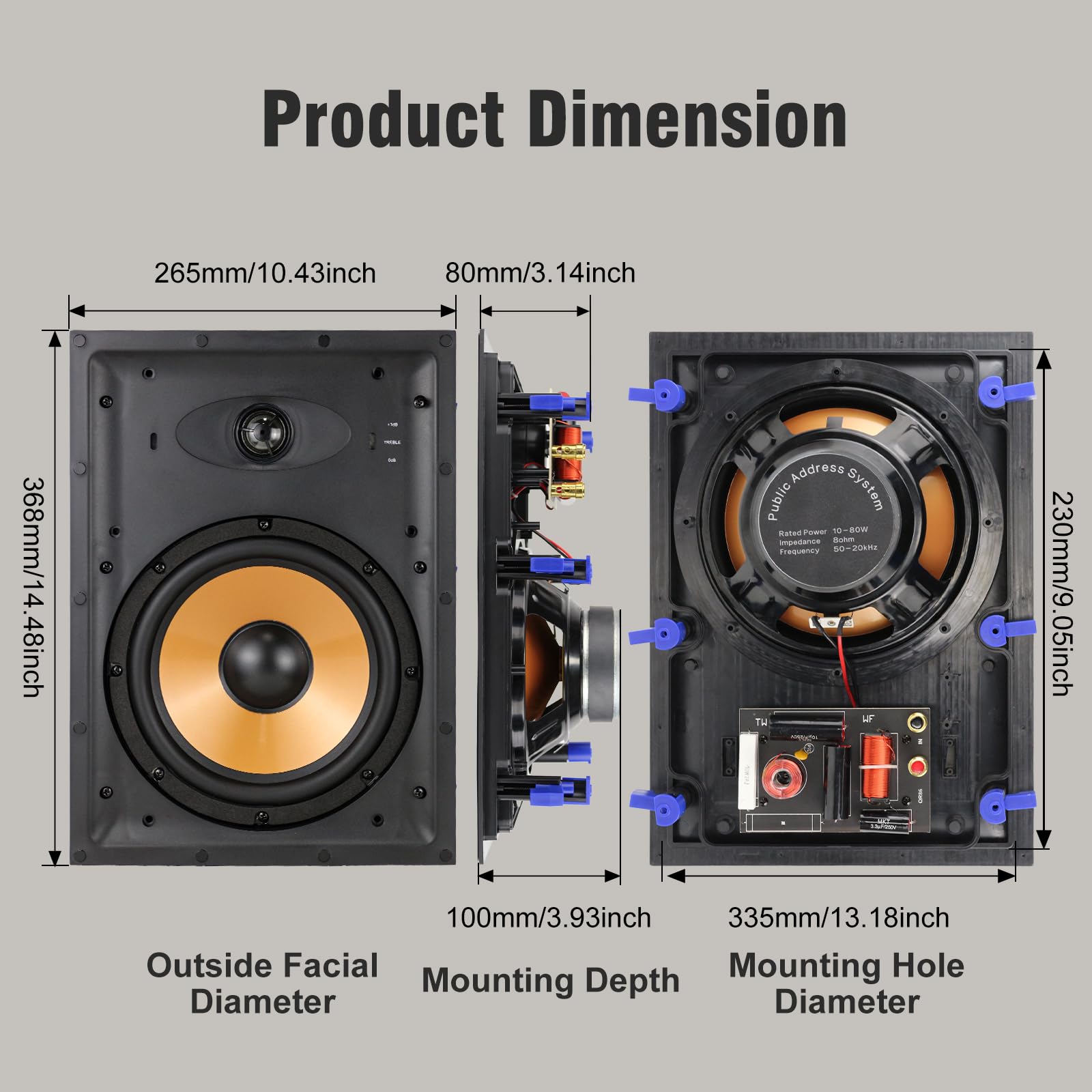 STUDIOFINIX 8 Inch 2 Way In Wa - огляд і ціна Home Cinema Blanc