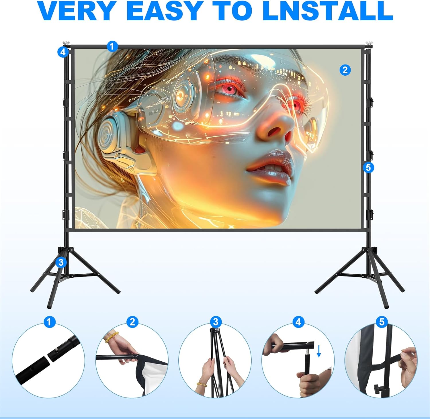 VEIDADZ Projection Screen With - огляд і ціна Home Cinema Blanc
