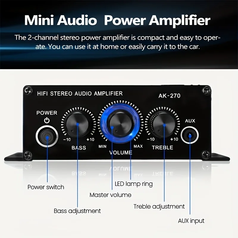 AK-270 400W Mini Power Amplifi - огляд і ціна Home Cinema Reviews