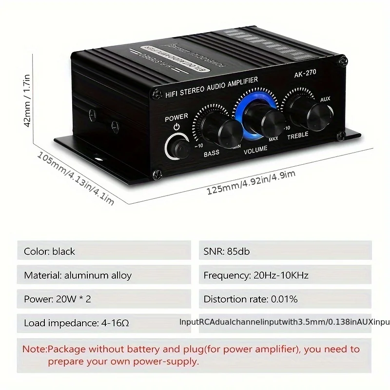 AK-270 400W Mini Power Amplifi - огляд і ціна Home Cinema Reviews